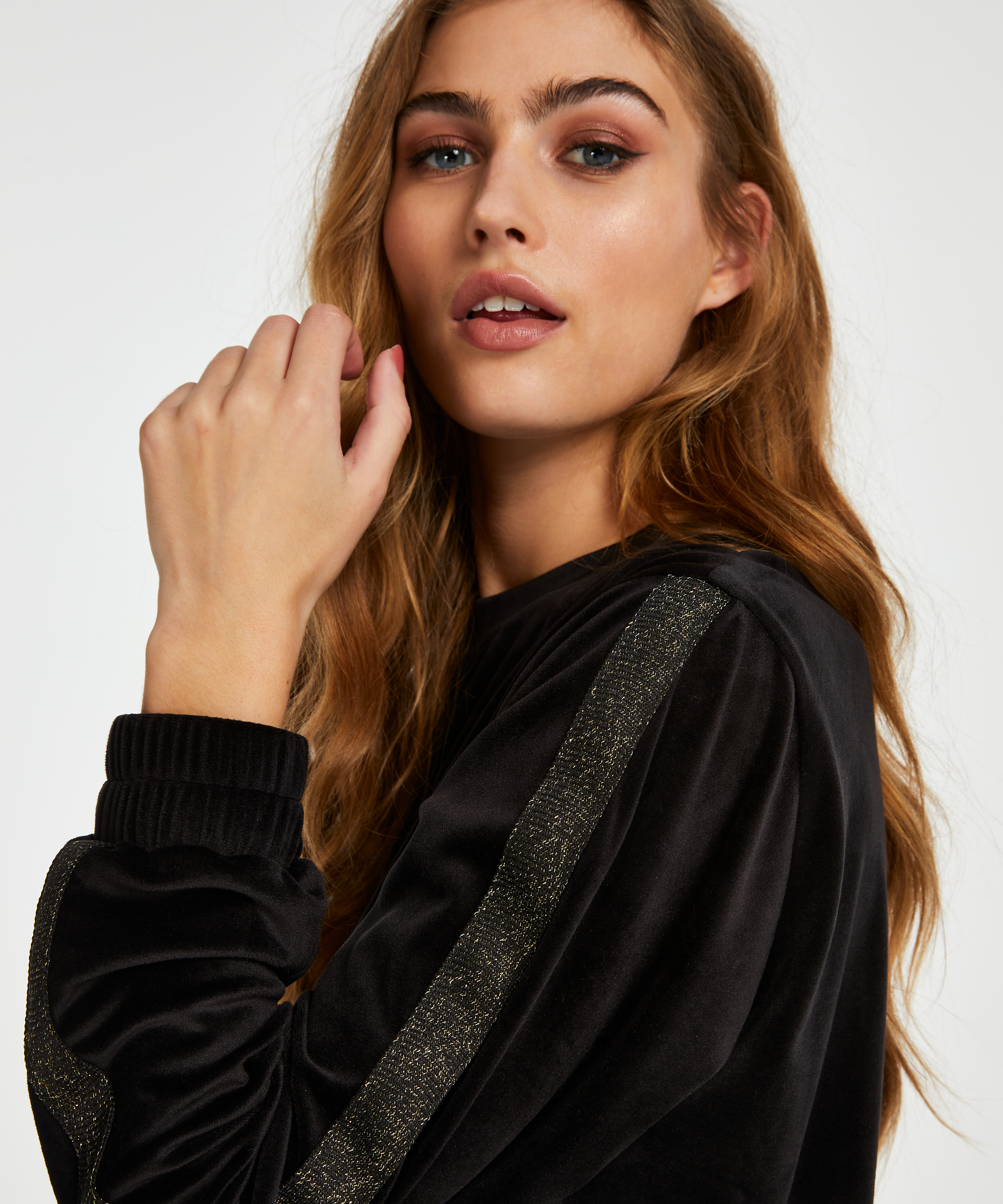 Velvet Shimmer top, Black, main