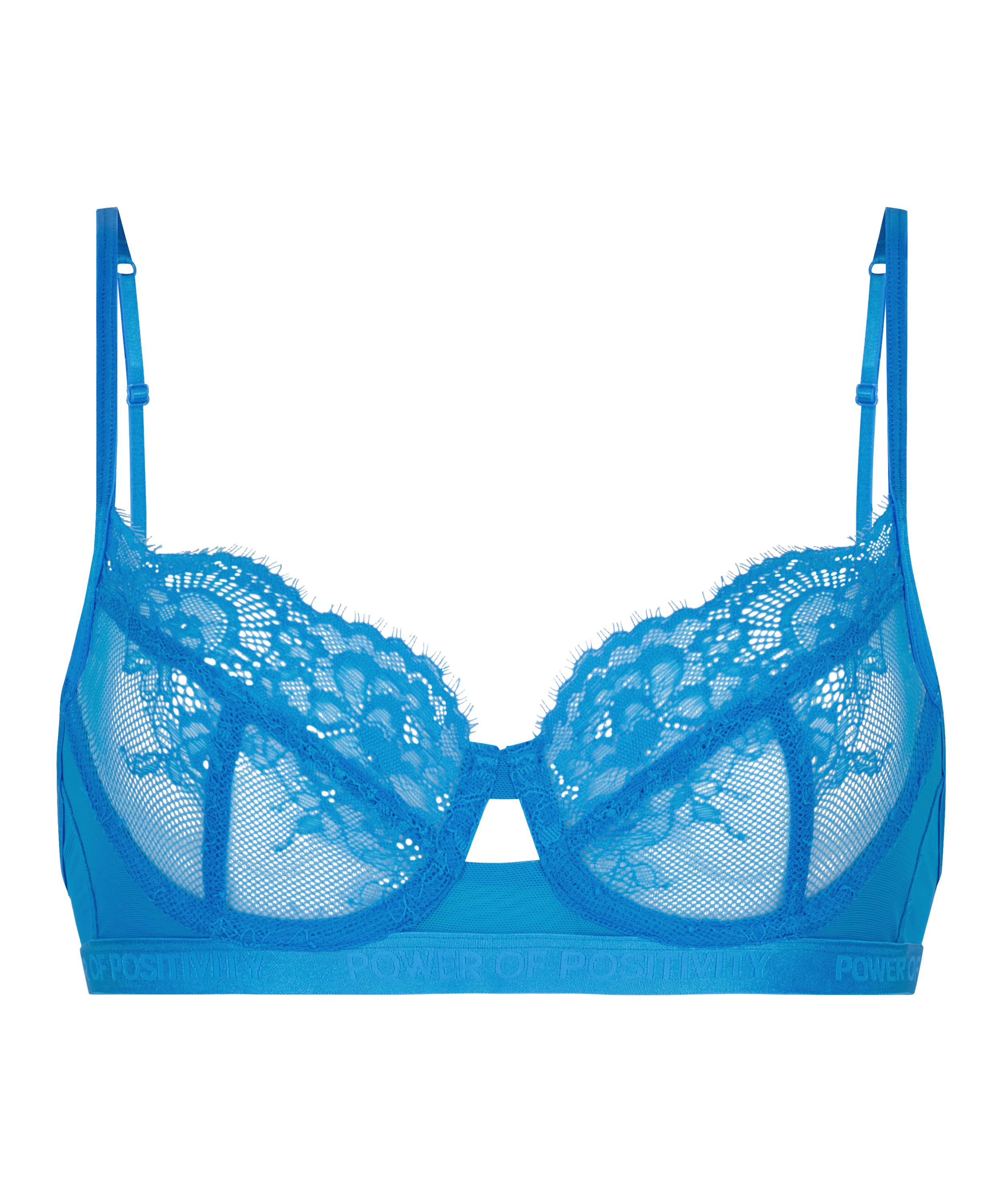 Honey Non-Padded Underwired Bra, Blue, main