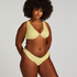 Scallop High-Leg Bikini Bottoms, Yellow