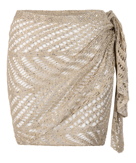 Beach Sequin Pareo, Beige