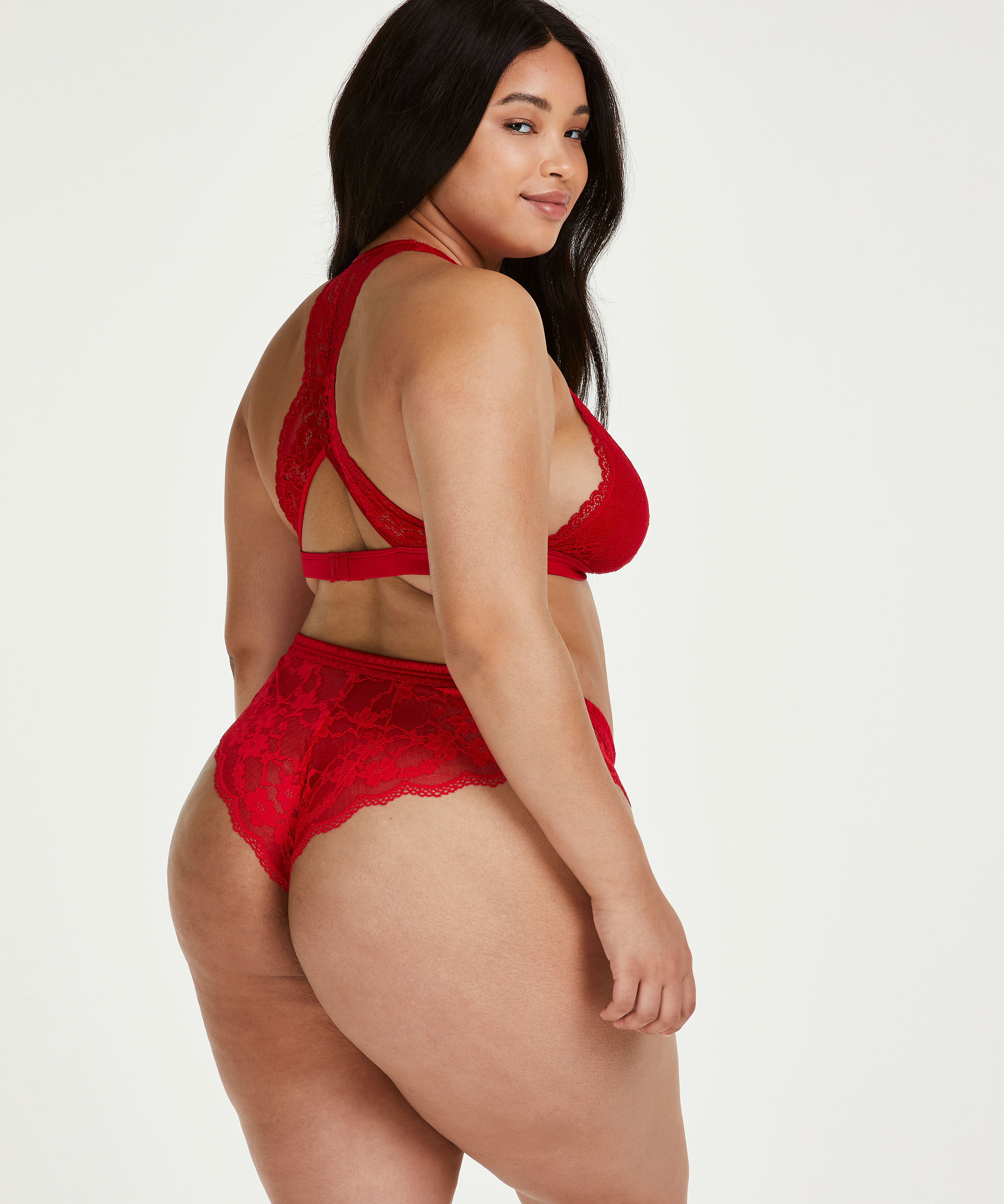 Iva high leg Brazilian Curvy, Red, main