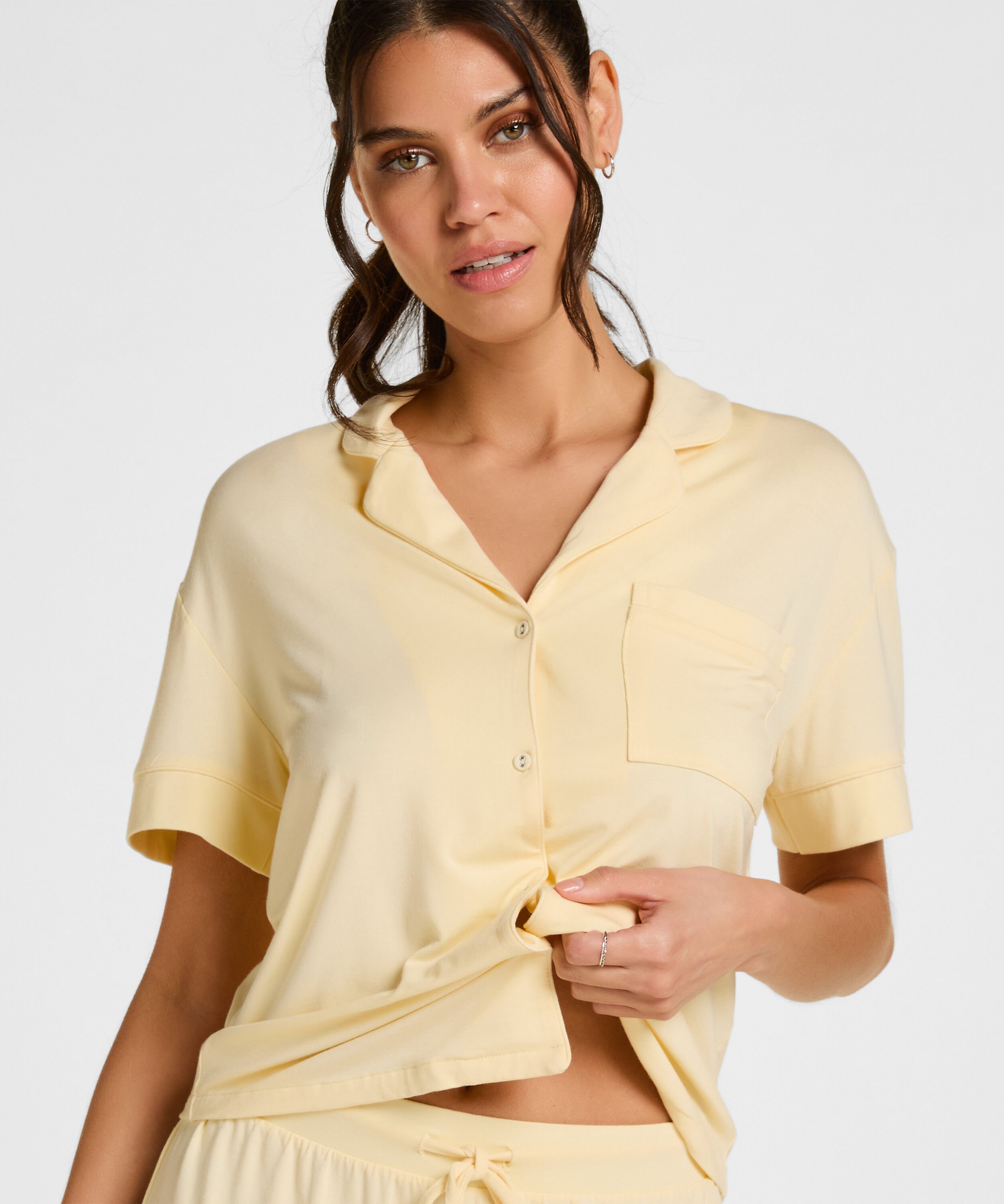 Essential Jersey Short-Sleeved Jacket, Yellow