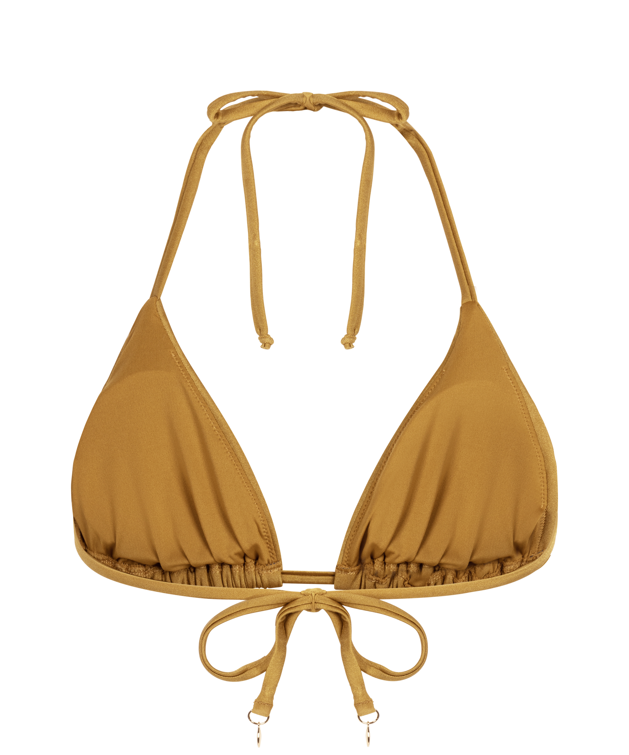 Boho Triangle Bikini Top, Yellow, main