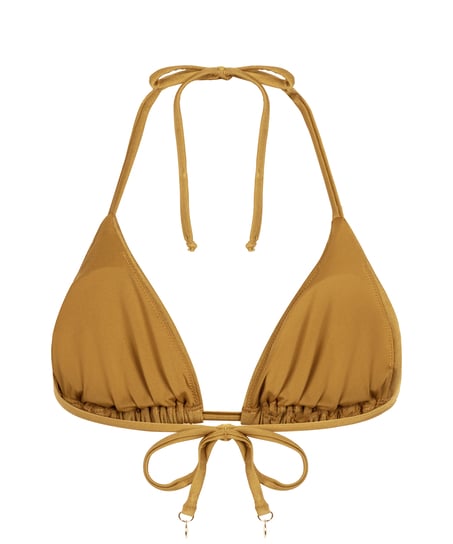 Boho Triangle Bikini Top, Yellow