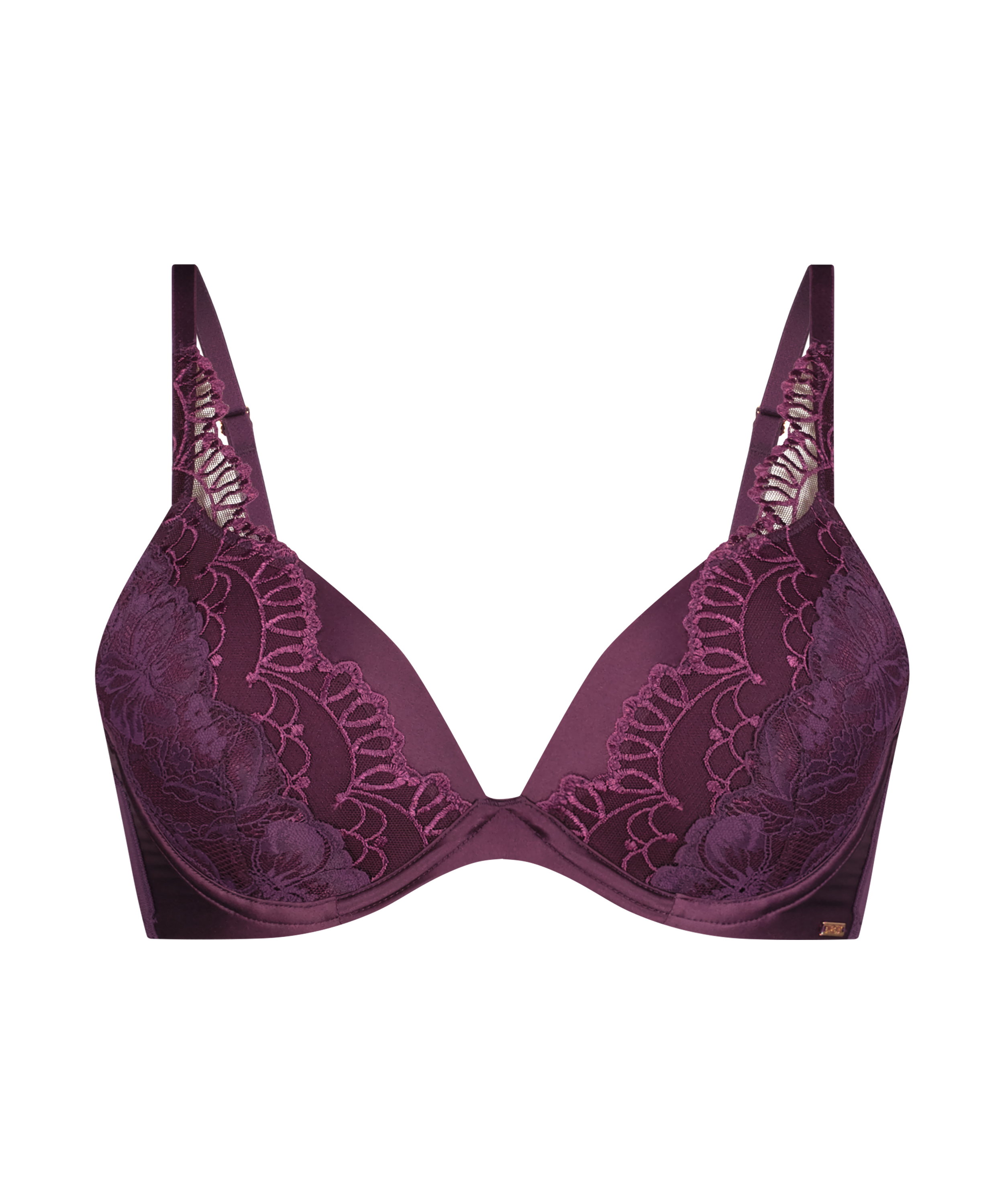 Samra Padded Underwired Push-Up Bra, Purple, main