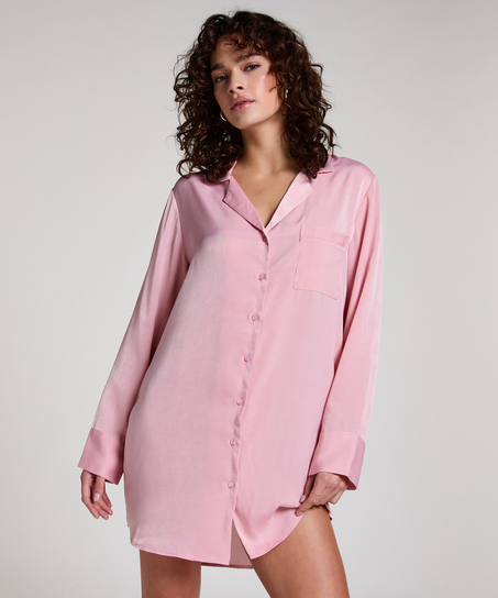 Satin Nightshirt, Pink