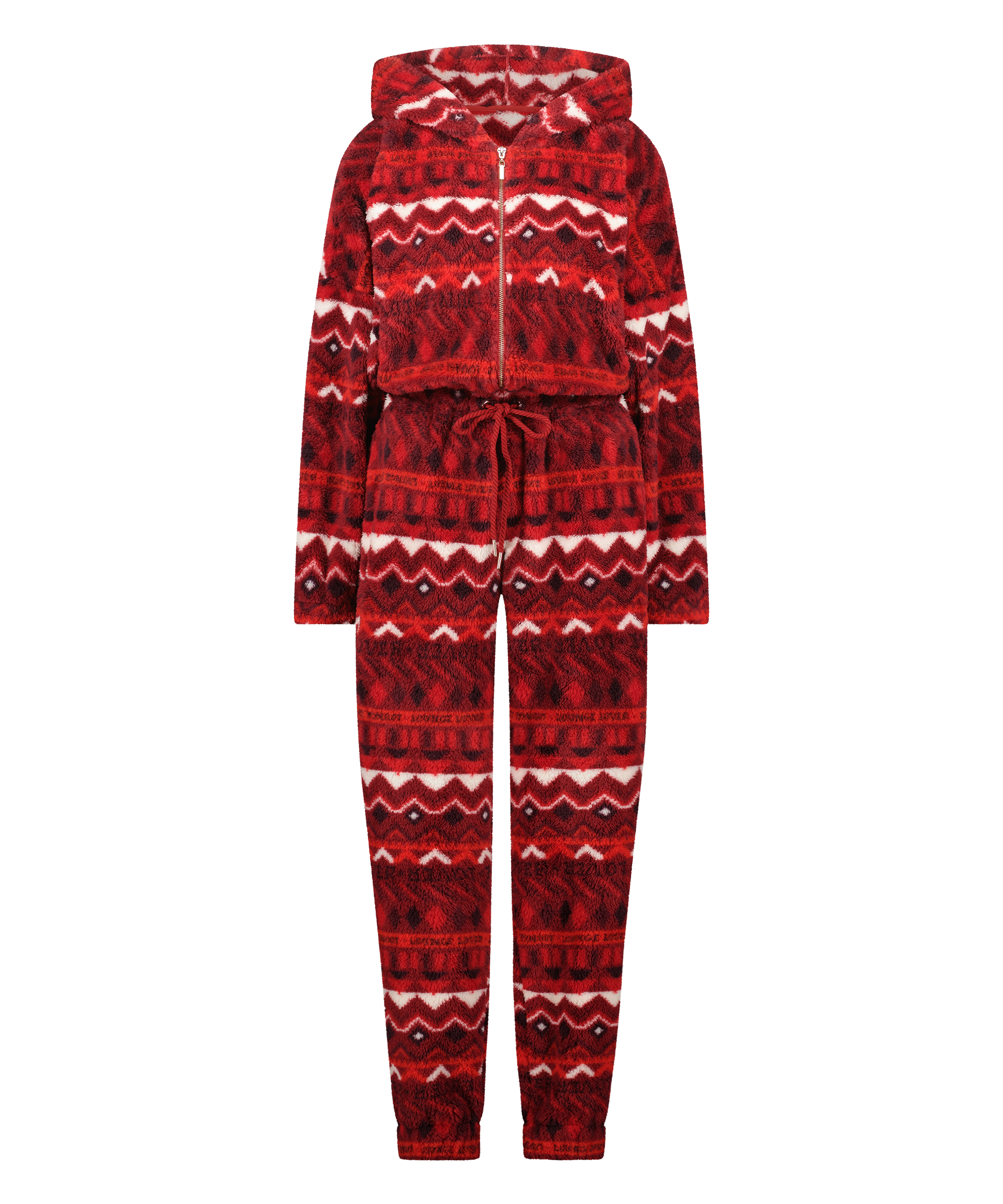 Fair Isle Flannel Fleece Onesie, Red, main