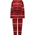 Fair Isle Flannel Fleece Onesie, Red