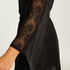 Satin Lace Kimono, Black