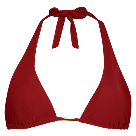 Pagoda triangle bikini top, Red