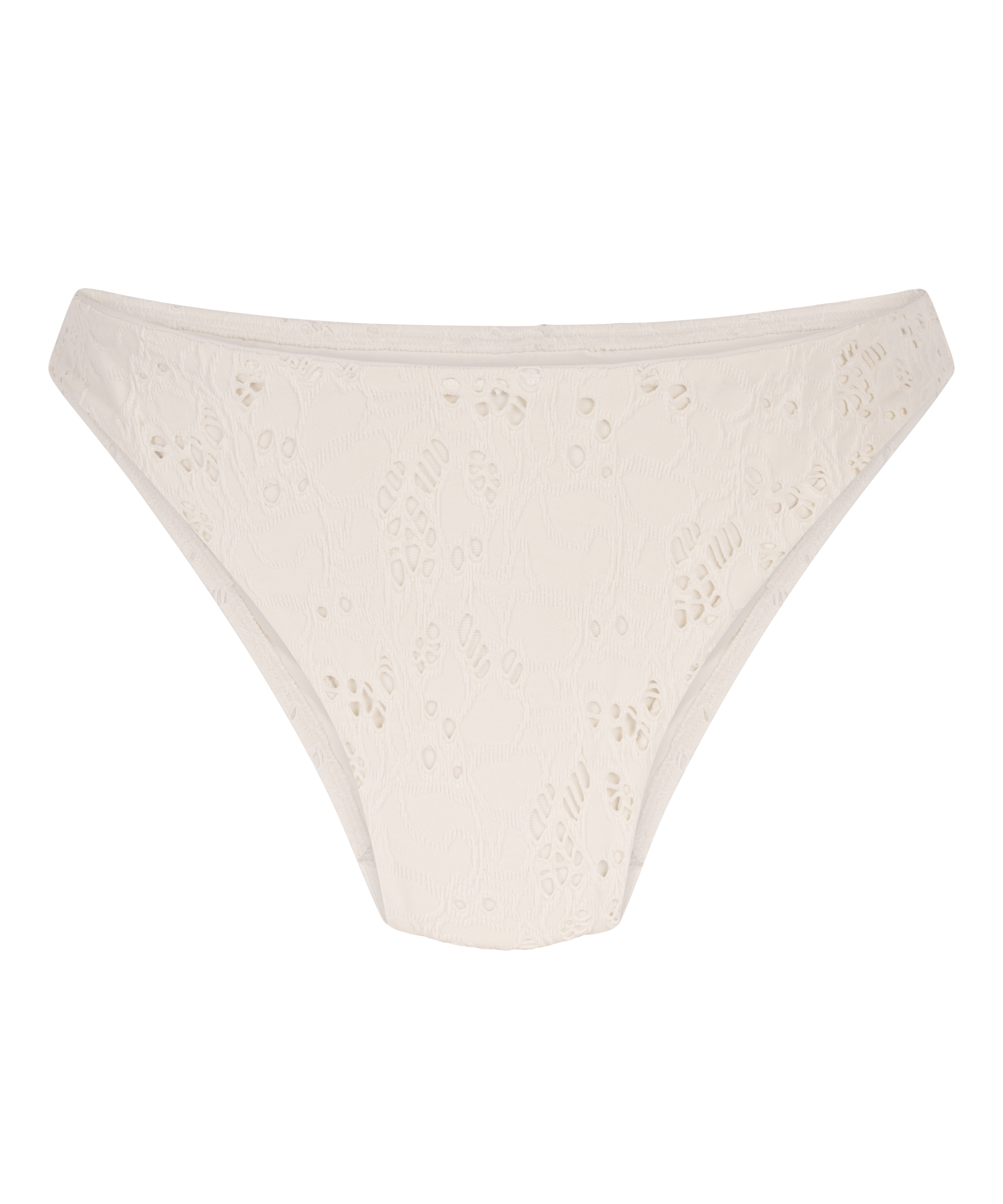 Crochet High Leg Bikinibottom, White, main