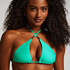 Doha triangle bikini top, Green