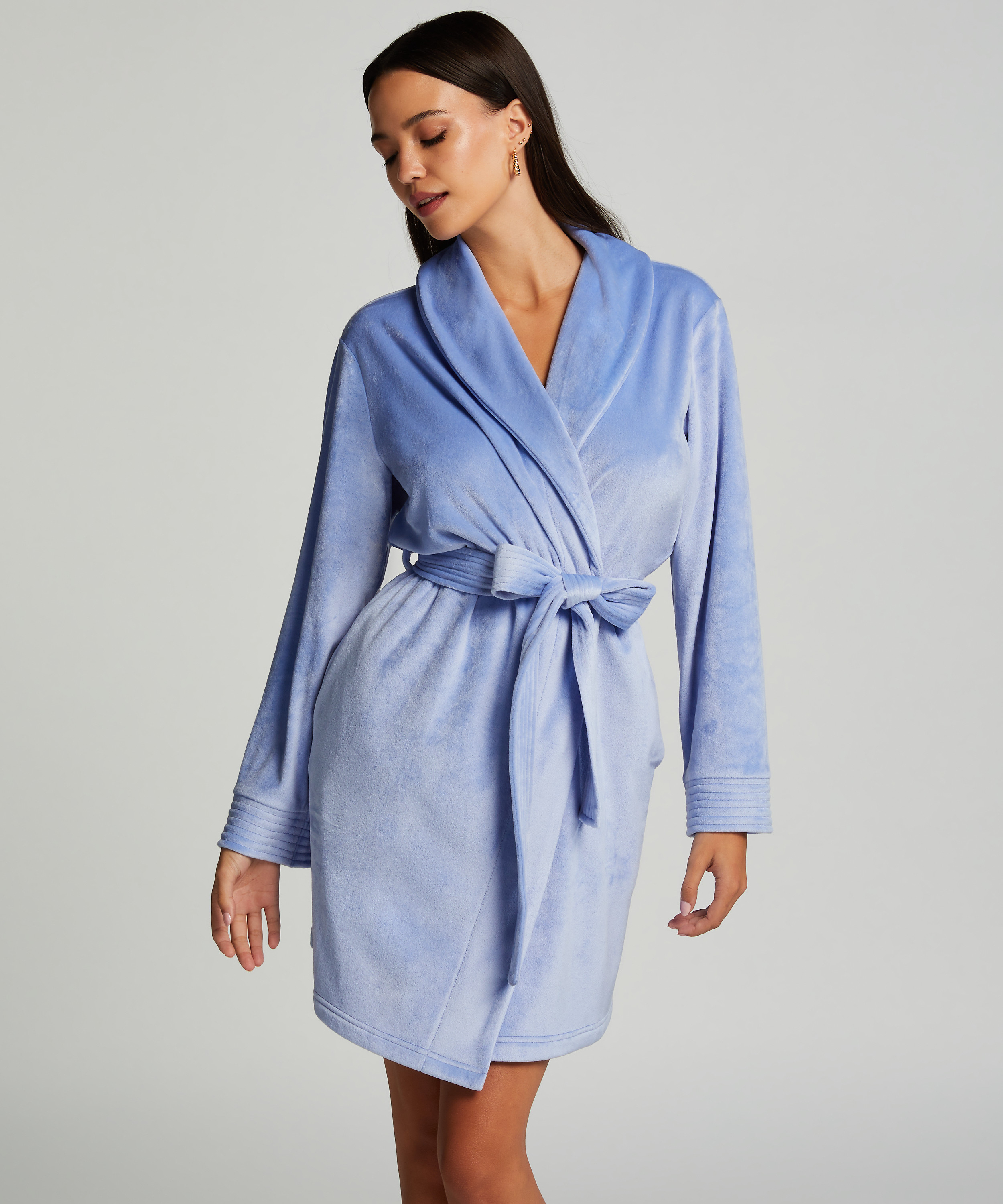 Velours Bathrobe, Blue, main