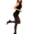 70 Denier Ribbed Lurex Tights, Black
