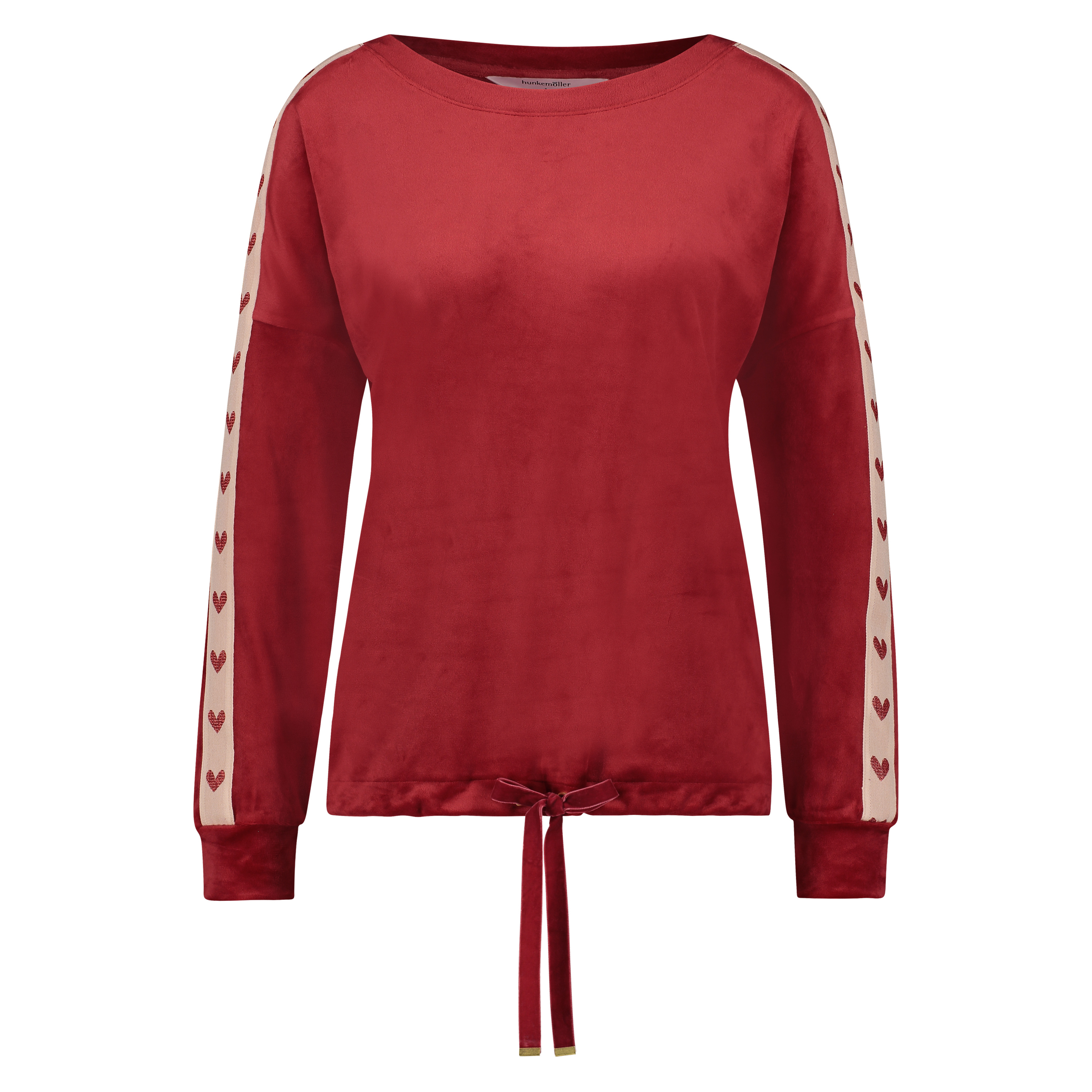 Velours Heart top, Red, main