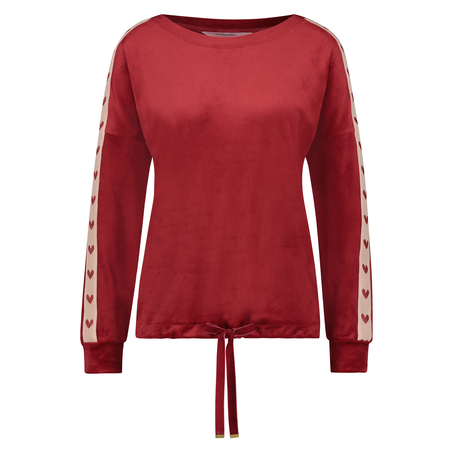 Velours Heart top, Red