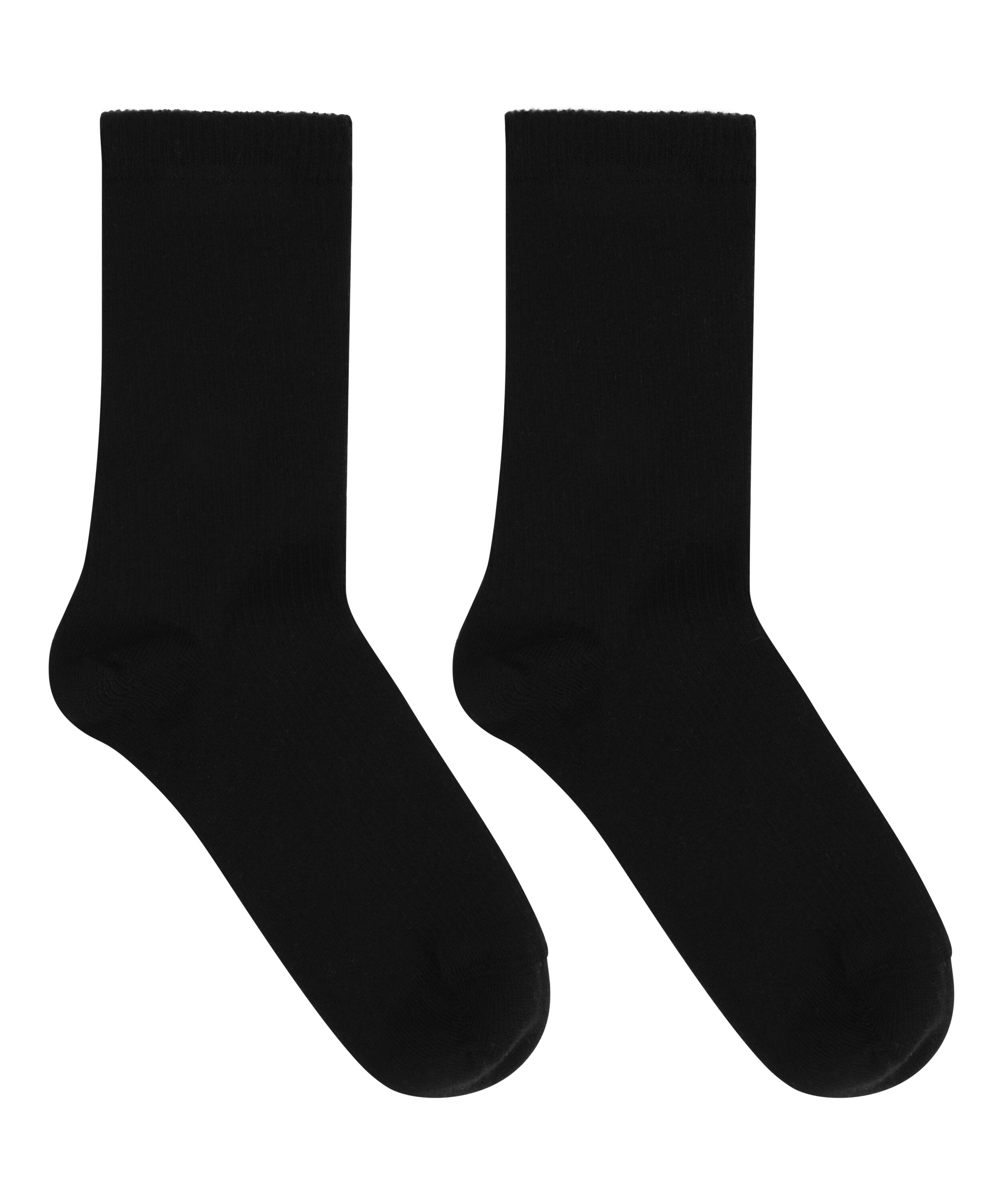 Rib Modal Crew Socks, Black