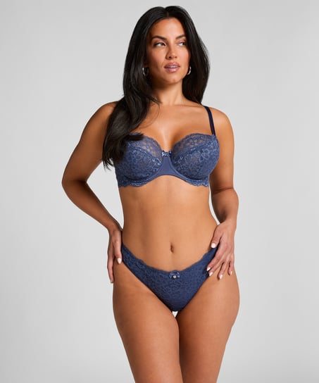 Marine Non-Padded Underwired Bra, Blue
