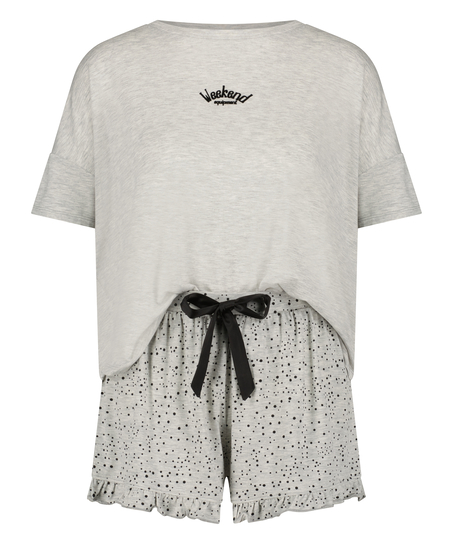 Short Pyjama Set, Grey