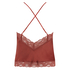 Satin Lace cami top, Red