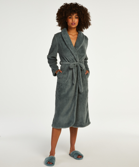 Fleece Bathrobe, Green
