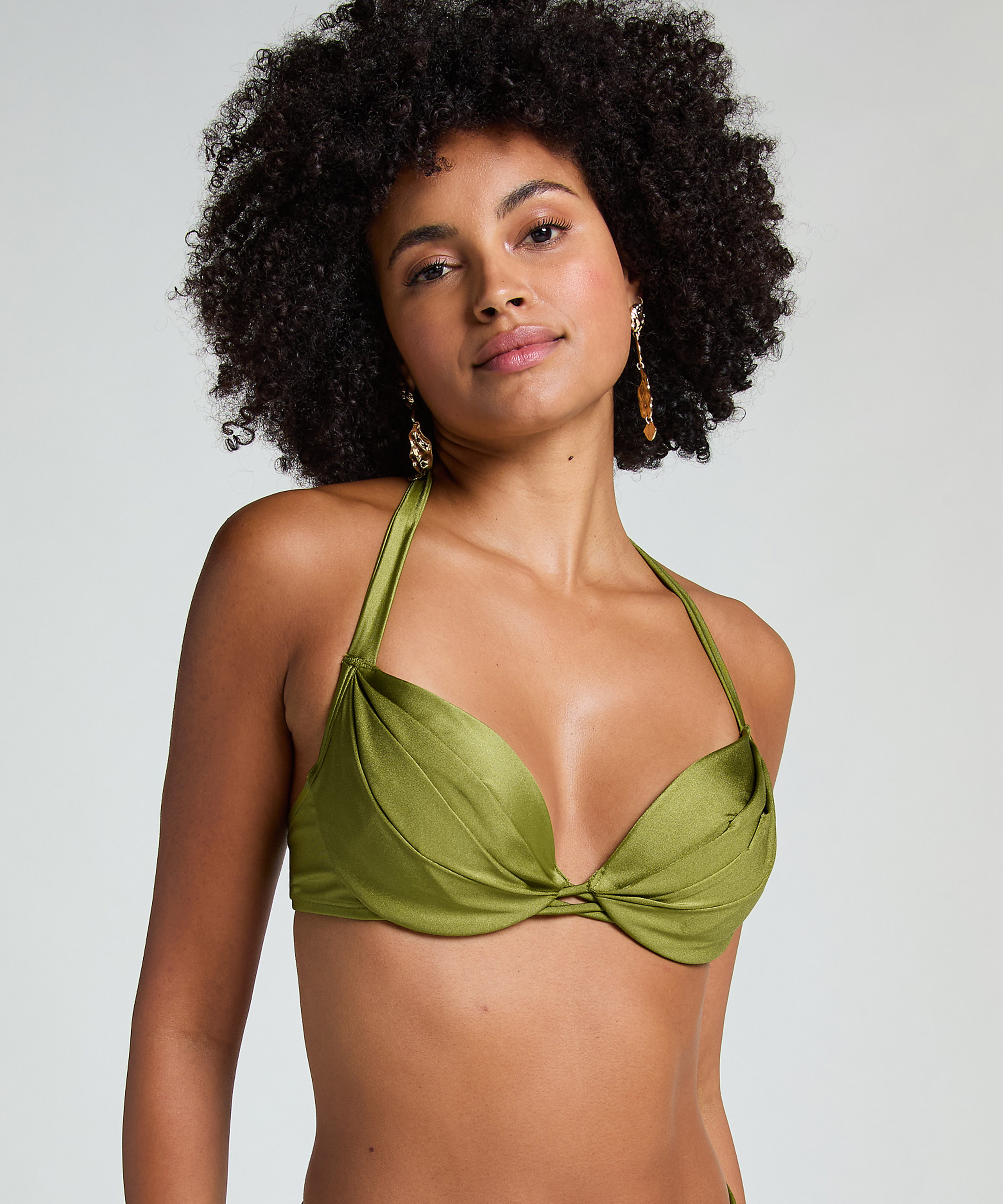 Holbox Bikini Top, Green, main