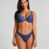 Marine Padded Underwired Push-Up Bra, Blue