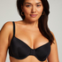 Luxe padded Underwired Bikini Top, Black