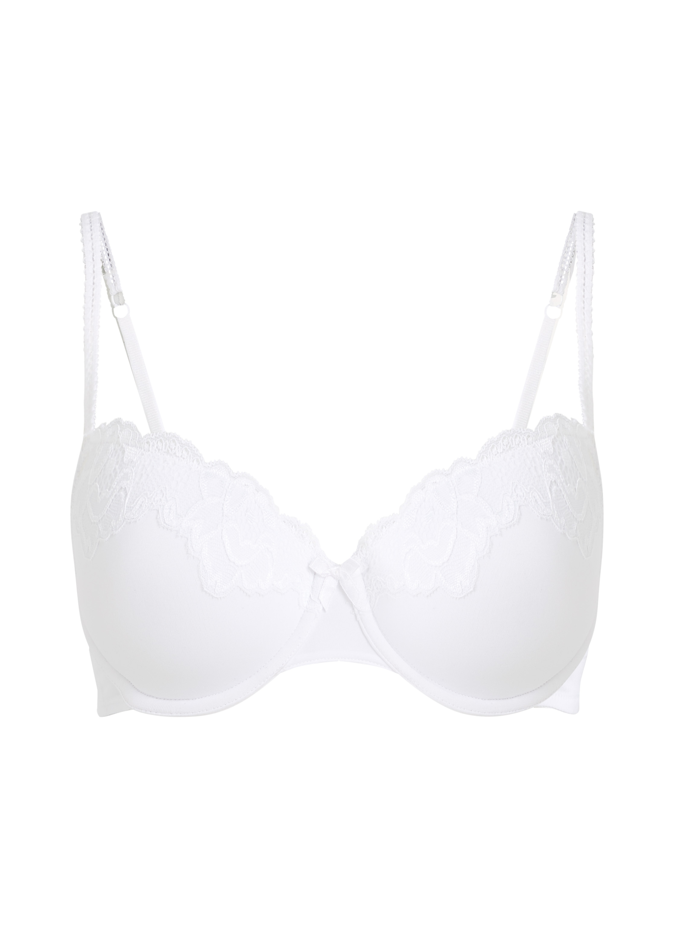 Secret Lace Padded Underwired Bra, White, main