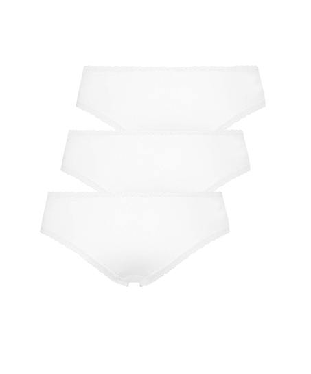 3-pack Georgia Cotton Brazilian shorts, White