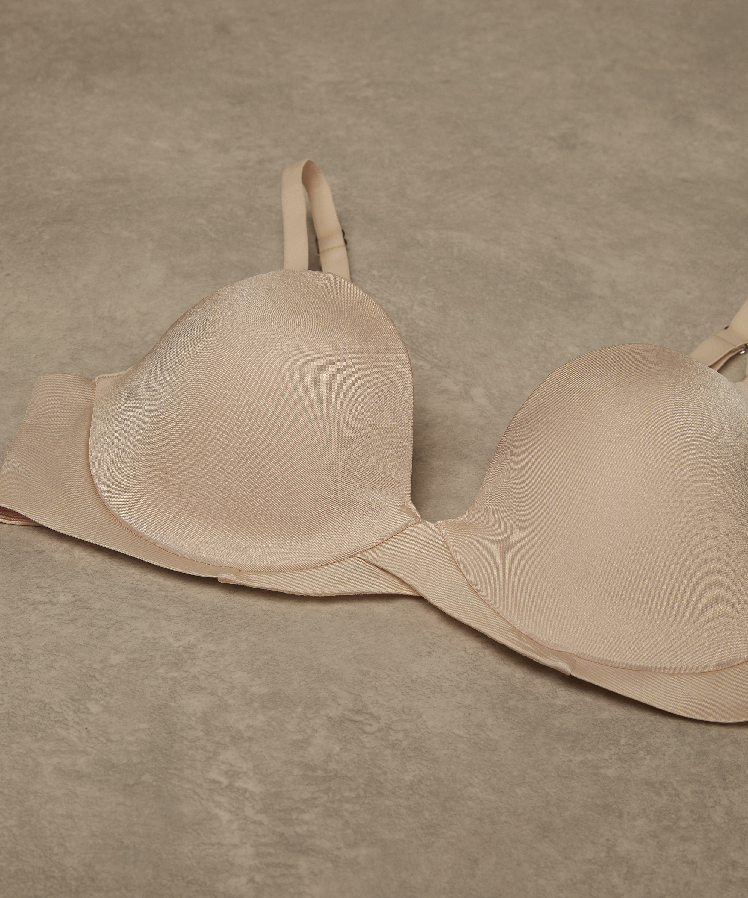 Smooth Padded Underwired Bra, Beige, main
