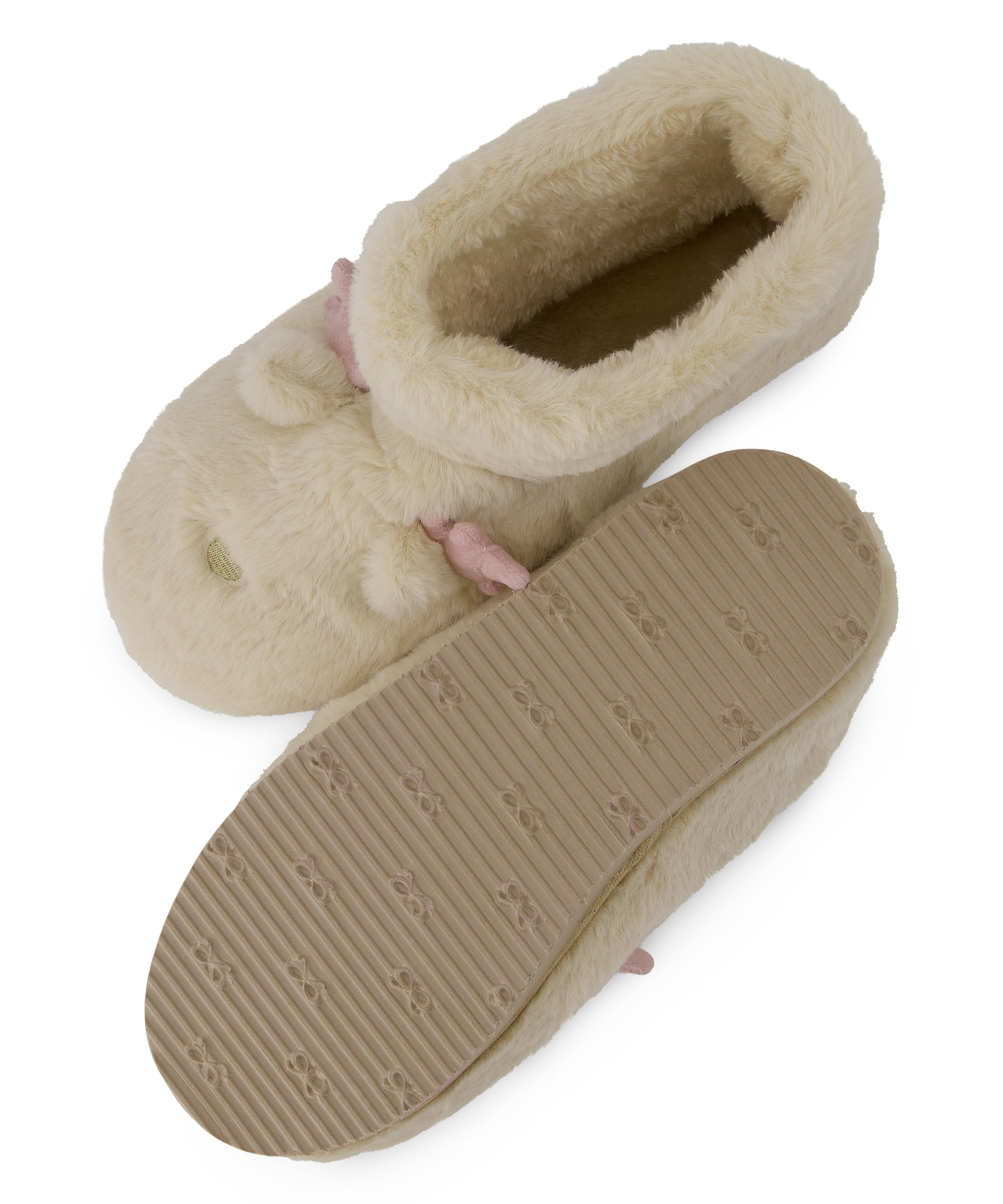Reindeer Slippers, Beige, main