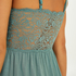 Vera jersey lace slip dress, Green