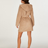 Fleece Bathrobe, Beige