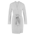 Rib stripe Bathrobe, Grey