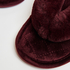 Fur Velours slippers, Red