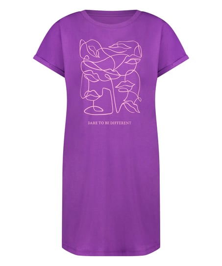 Round Neck Nightshirt, Purple
