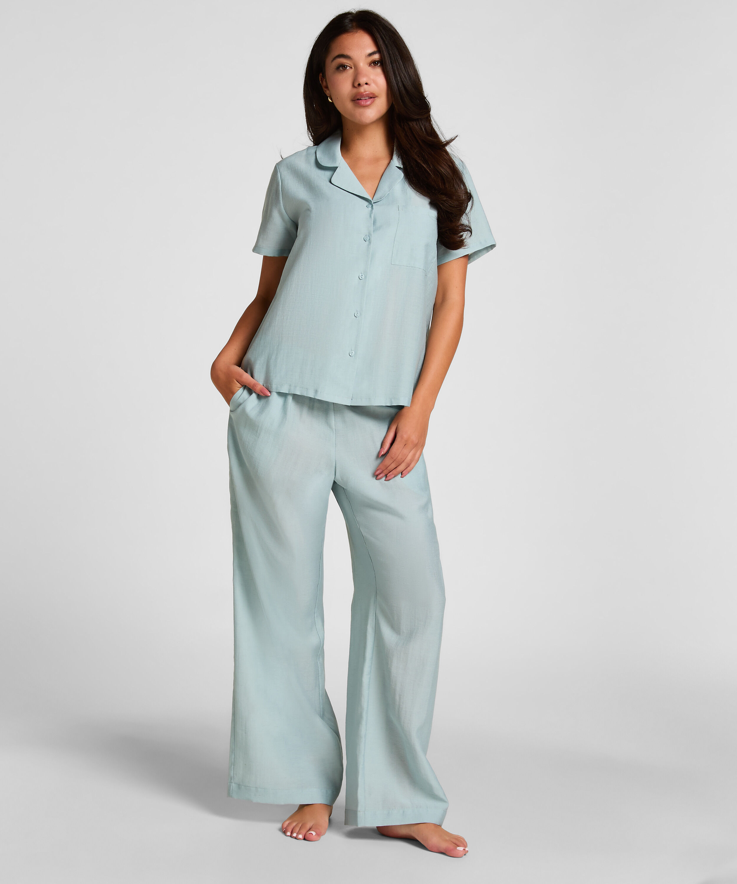 Pyjama Pant Crinkled, Blue Pyjama Pant Crinkled, Blue