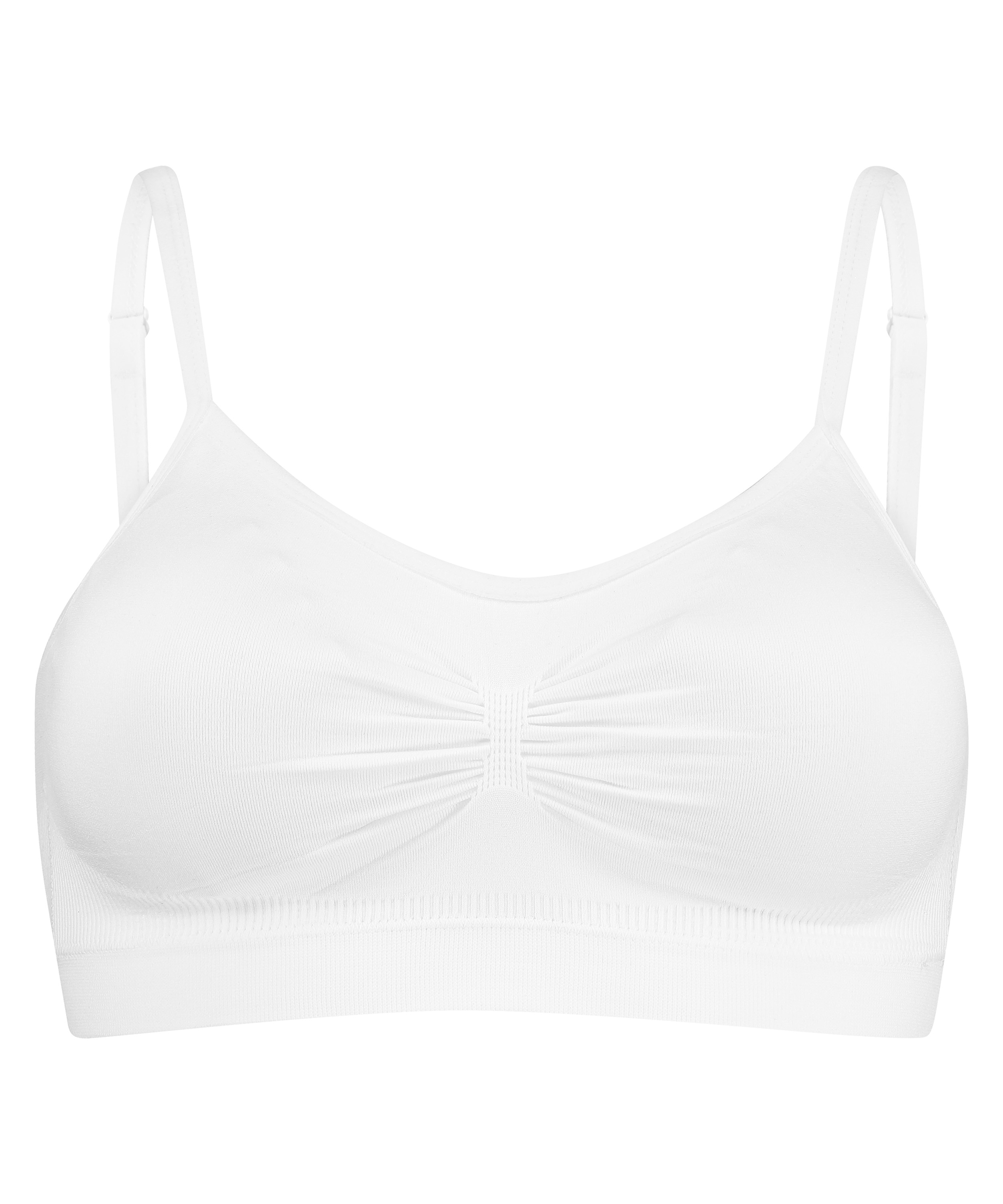 Seamless strappy top, White, main