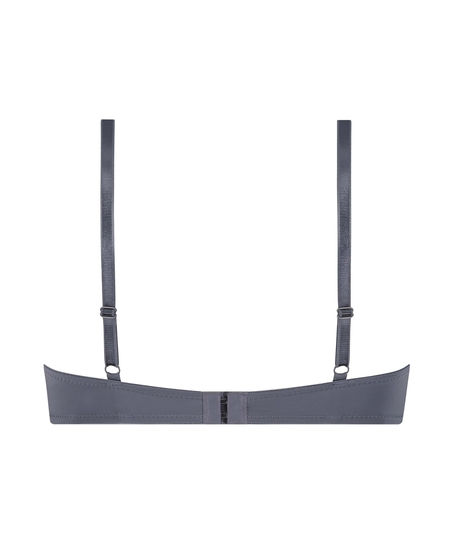 Plunge Padded Underwired Bra, Grey