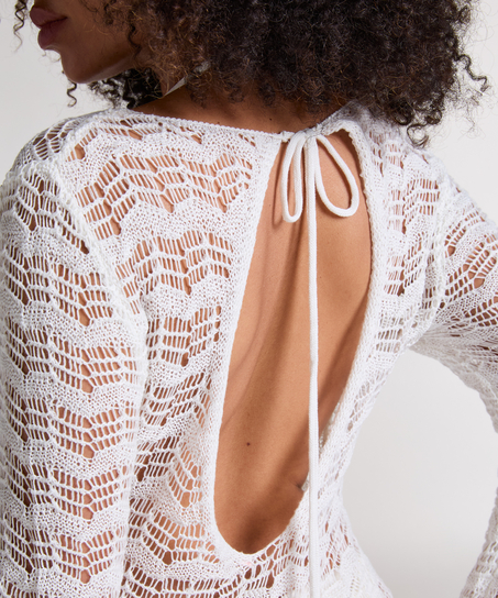 Crochet Maxi Dress, White