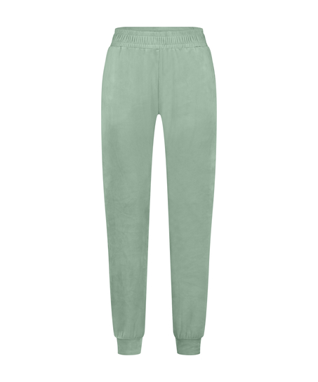 Petite Velours Jogging Pants, Green