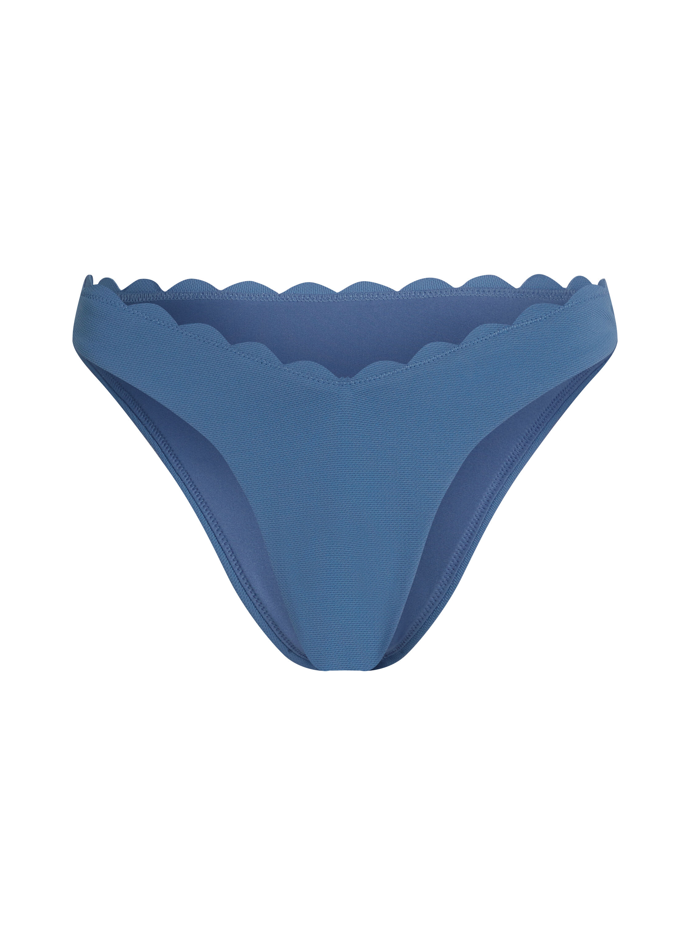 Scallop High-Leg Bikini Bottoms