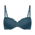 Lace & Shine Padded Underwired Bra, Blue