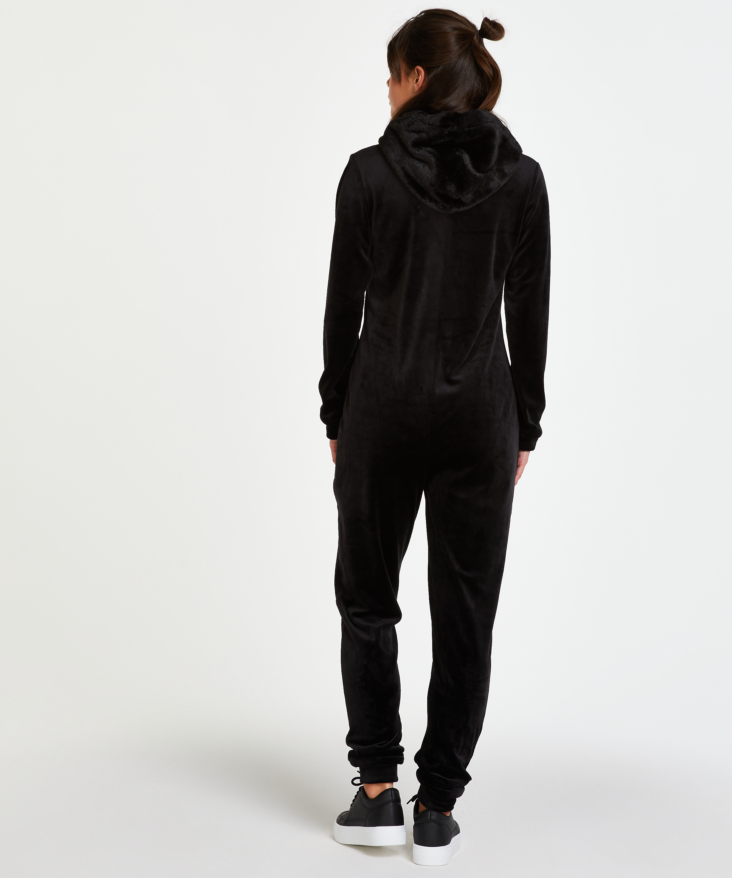 Velvet onesie, Black, main