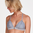 Marina Padded Triangle Bralette, Grey