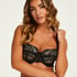 Daisy Padded Strapless Underwired Bra, Black