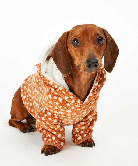 Dog's Fleece Onesie, Brown