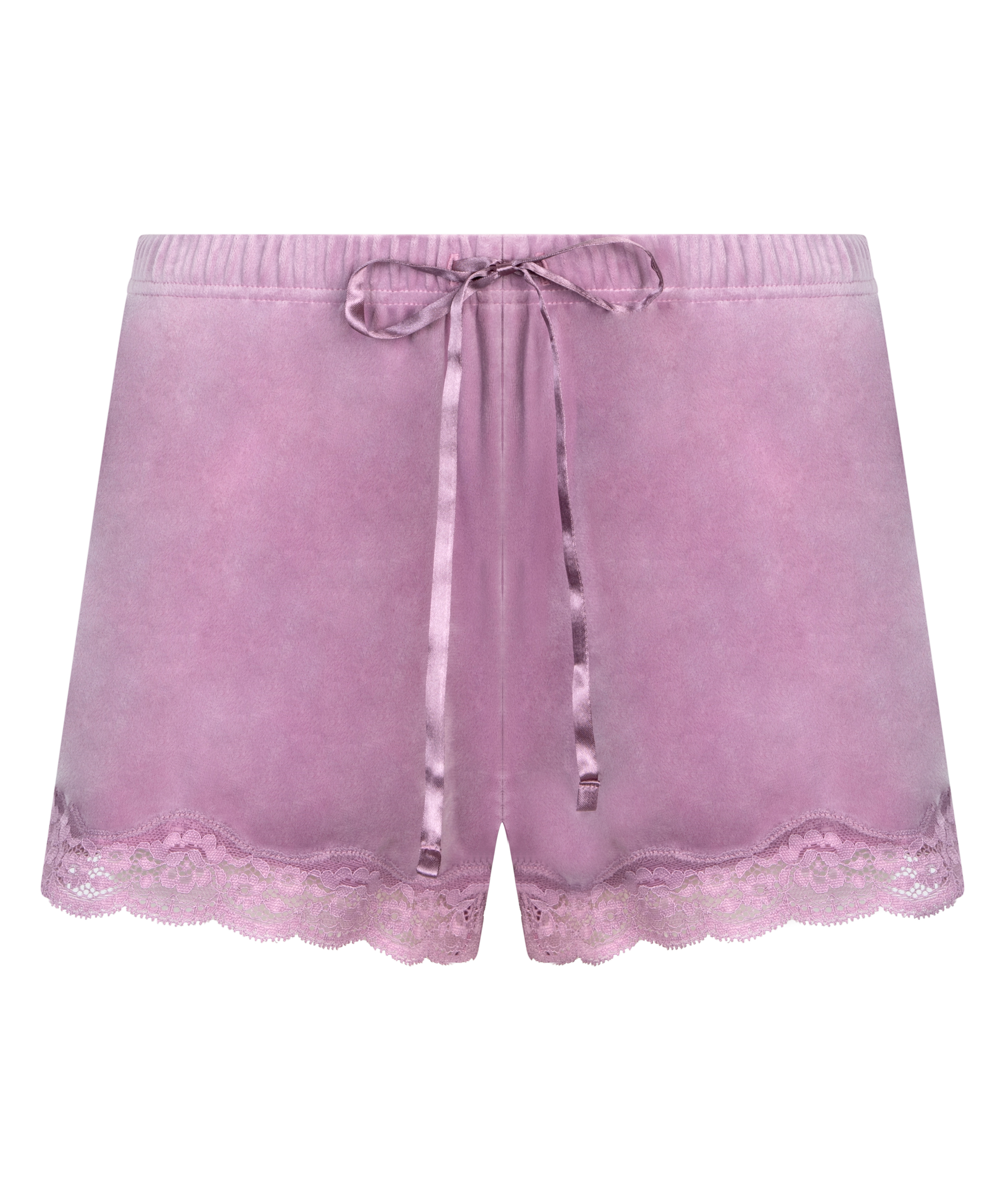 Velvet lace shorts, Purple, main