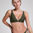 Luna Triangle Bikini Top, Green